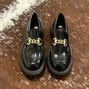Never worn chain loafers